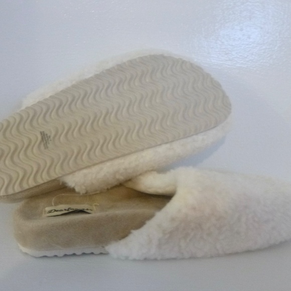 DEARFOAMS SO SOFT FLUFF SLIPPERS sz-7-8 VELVETY LINING NEW - Picture 9 of 10